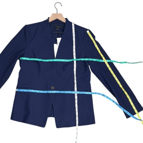 NWT Ann Taylor Cutaway Blazer in Bi-Stretch | Blue | Size 8 - Picture 9 of 9